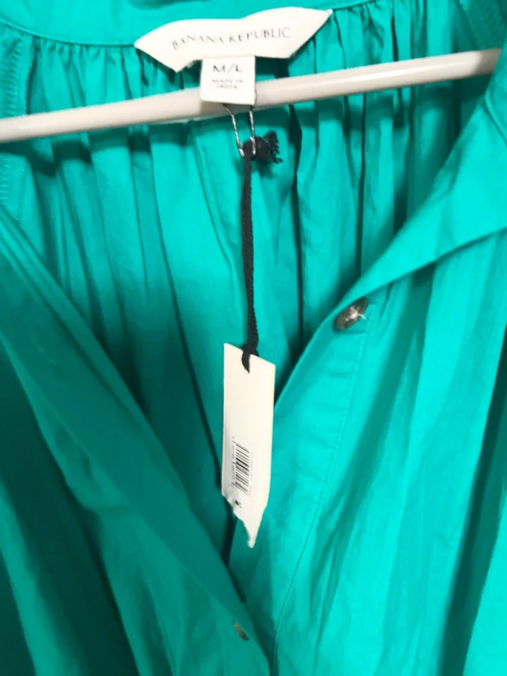 NWT BANANA REPUBLIC COTTON POPLIN Shirtdress pockets size m/l - Picture 6 of 14